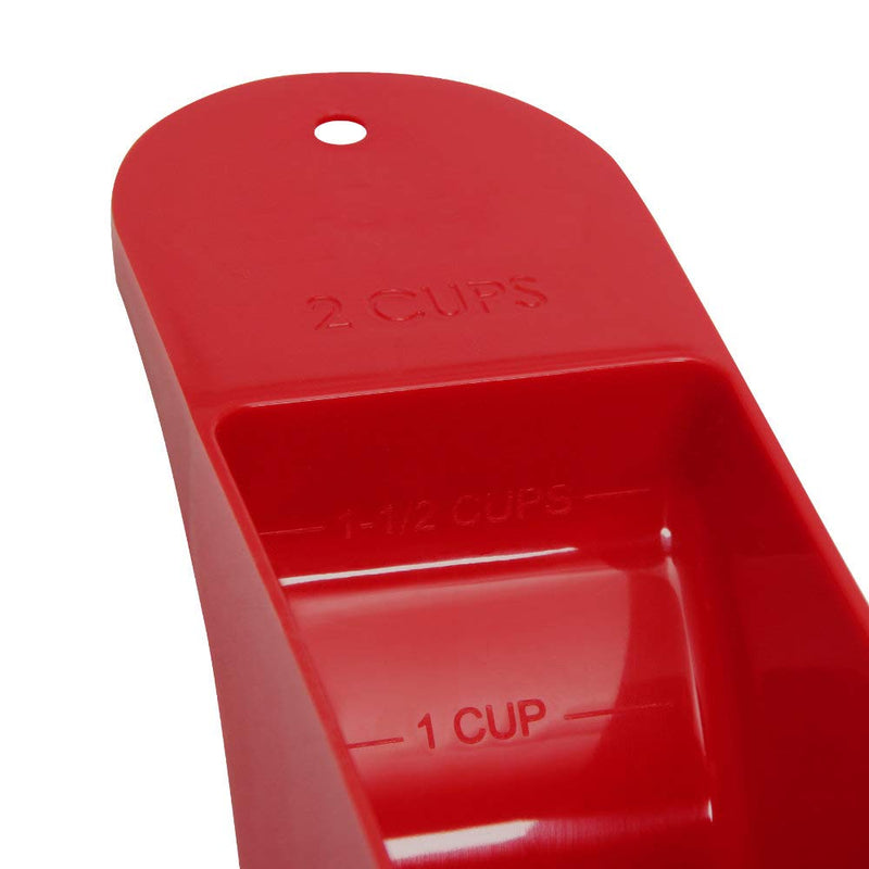 Roots & Branches Two-Cup Measuring Scoop, 2, Red - LeoForward Australia