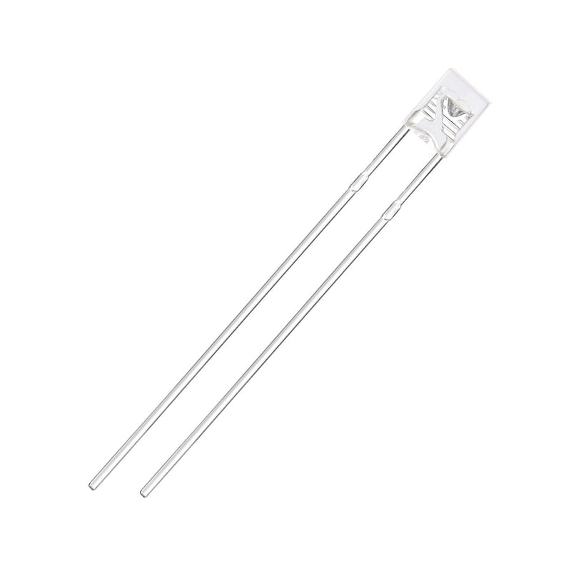  [AUSTRALIA] - Chanzon 100 pcs 2x3x4 White LED Diode Lights 234 (Square Clear Transparent DC 3V 20mA) Bright Lighting Bulb Lamps Electronics Components Indicator Light Emitting Diodes A) White (100pcs)