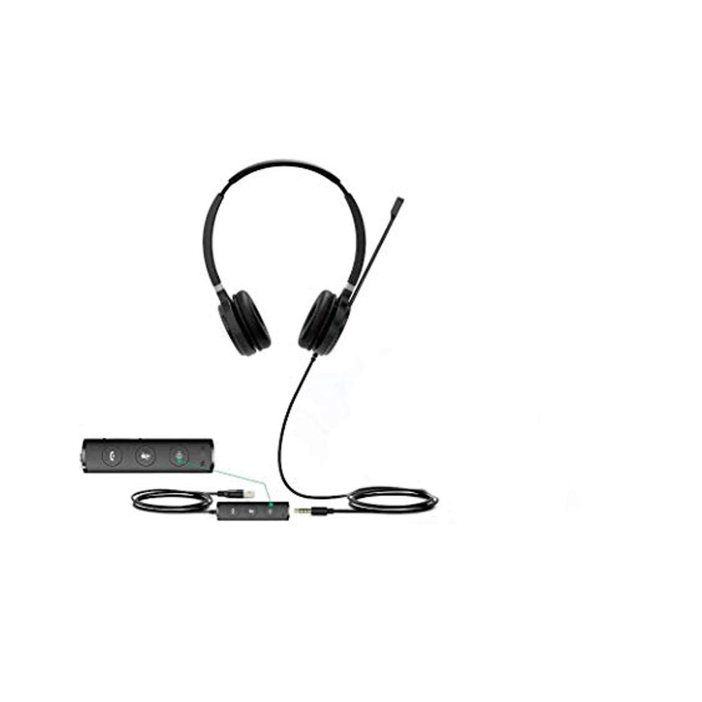  [AUSTRALIA] - Yealink UH36-DUAL UH36 Dual Wired USB Headset - USB 2.0, 3.5mm Jack, Certified for use with Microsoft Teams