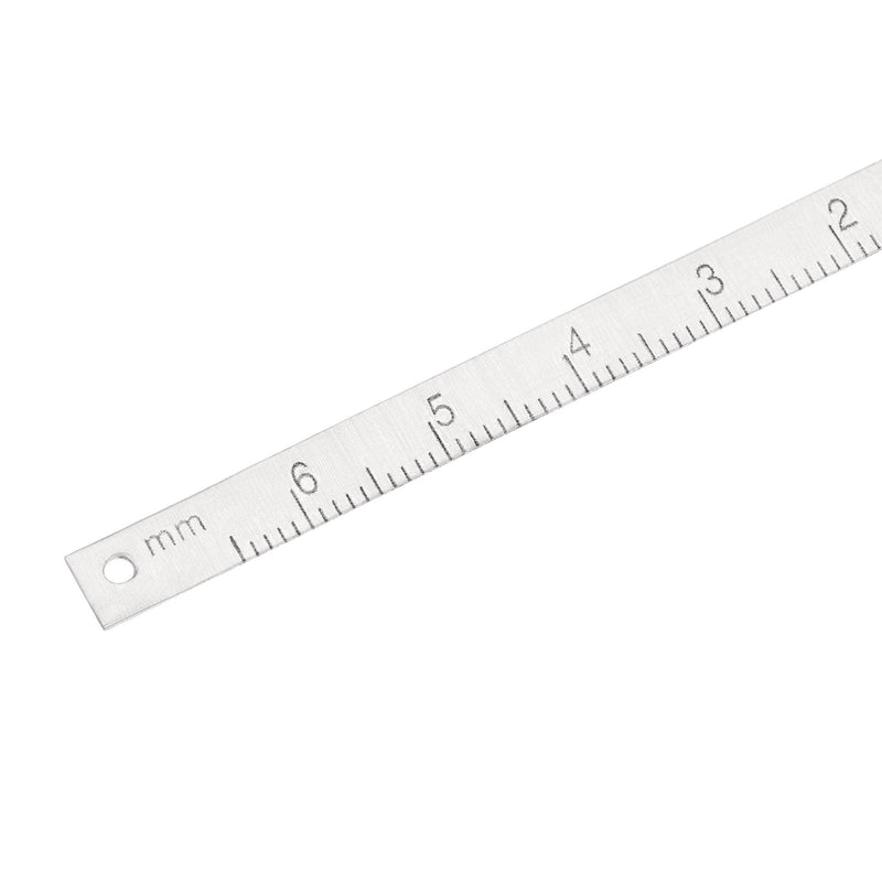  [AUSTRALIA] - uxcell Center Finding Ruler 65mm-0-65mm Table Sticky Adhesive Tape Measure, Aluminum Track Ruler with Holes, (from the Middle).