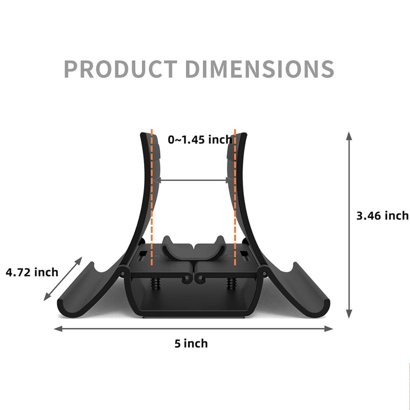  [AUSTRALIA] - Vertical Laptop Stand, Btrfe Laptop Holder with Auto-Adjustment Dock Size, Desk Stand Compatible All LaptopS/ Tablets/ Books (Up to 17.3 Inch) Black