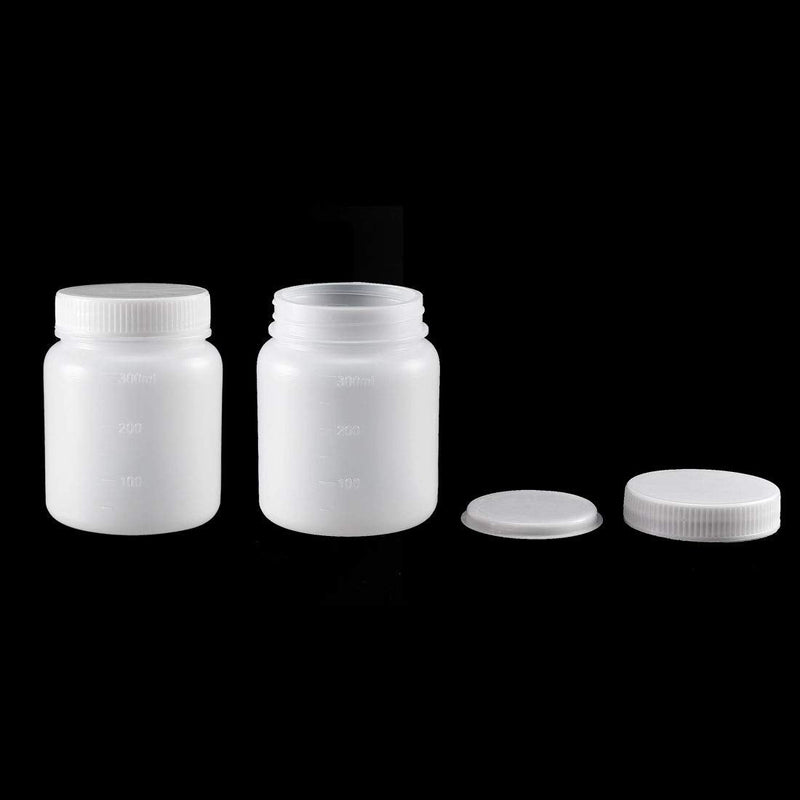  [AUSTRALIA] - uxcell Plastic Lab Chemical Reagent Bottle 300ml/10oz Wide Mouth Sample Sealing Liquid Storage Container 10pcs