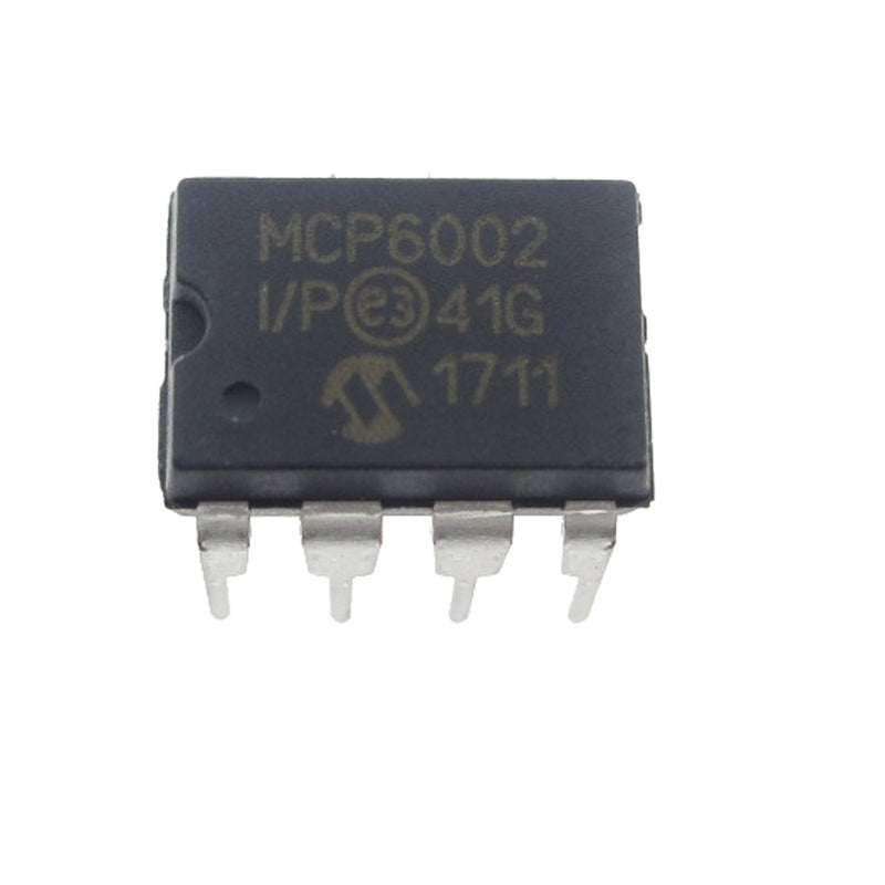 MCP6002-I/P DIP-8 1 MHz Gain Bandwidth Product, Low-Power Op Amp Pack of 6 Pcs - LeoForward Australia