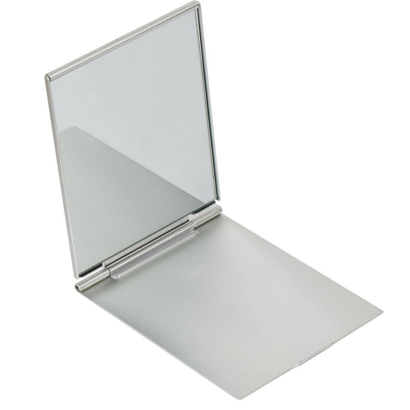 G2PLUS Portable Folding Vanity Mirror Single Side Travel Shower Shaving Mirror, 4.5'' x 3.15'' x 0.1'' (Silver White) - LeoForward Australia