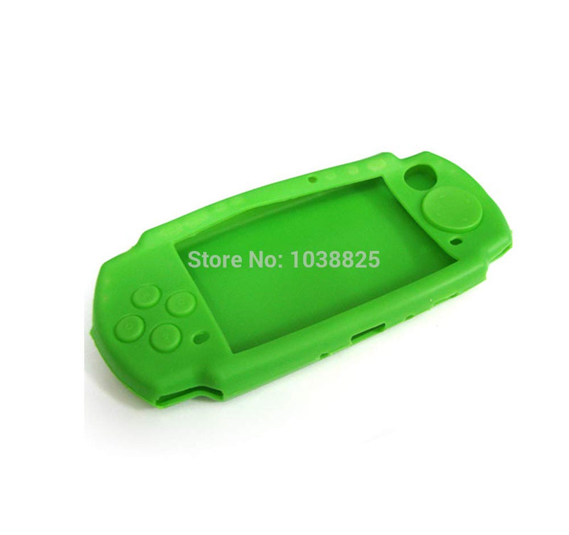  [AUSTRALIA] - Silicone Rubber Case Protective Soft Gel Cover Skin Shell for PSP2000 PSP 2000 3000 PSP3000 (Green) Green