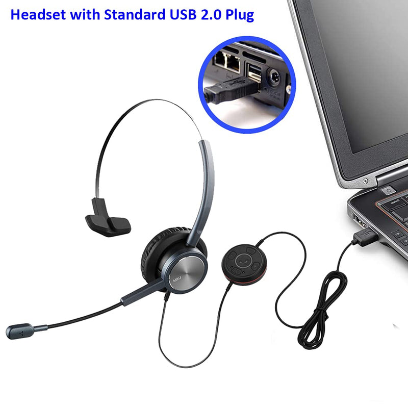  [AUSTRALIA] - USB Headset with Microphone Noise Cancelling, Computer Headphones Dictation Dragon Headset for Rosetta Stone Zoom Meetings Microsoft Teams Conference Calls Cisco Jabber 3CX Avaya One X Softphones