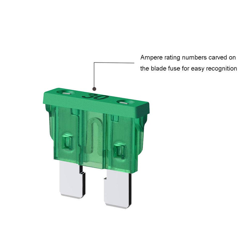  [AUSTRALIA] - 14 Gauge Fuse Holder ATC/ATO, SIM&NAT 10 Packs in-Line Automotive Blade Fuse Holder with 50PCS Standard Car Fuses, 1A 2A 3A / 4A 5A 7.5A 10A 15A 20A 30A Automotive Replacement Fuses