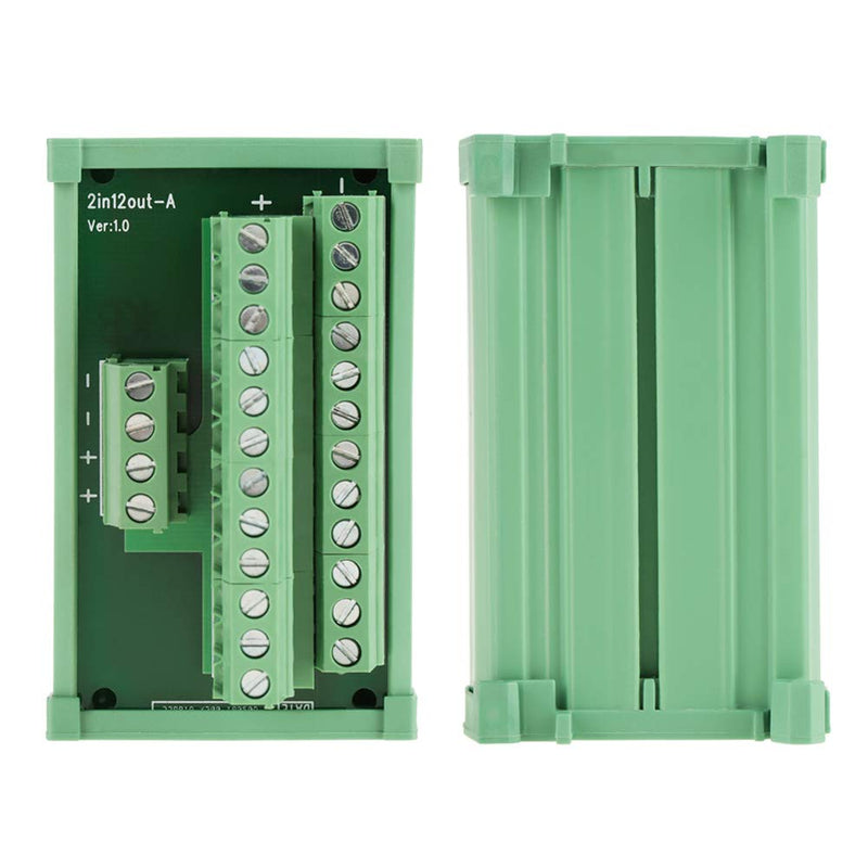  [AUSTRALIA] - 12 Position Power Distribution Board DIN Rail Mount Interface Module Breakout Board Used for 35mm Rails