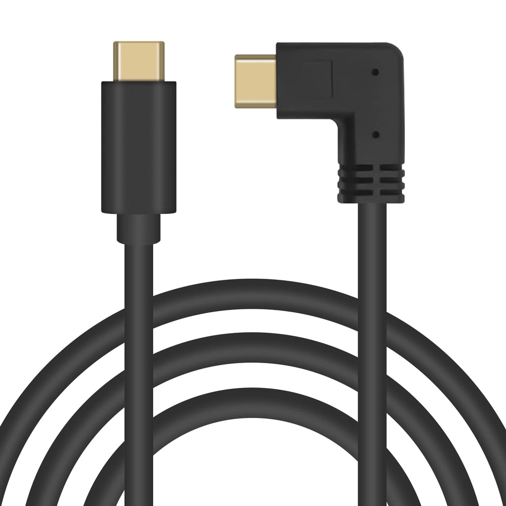  [AUSTRALIA] - Poyiccot USB C to USB C Cable 6ft, 90 Degree Right Angle Type C to Type C Cable, USB-C Fast Charging Cable, USB 3.1 Type-C Male to Male Cable for Laptop & Mobile Phone