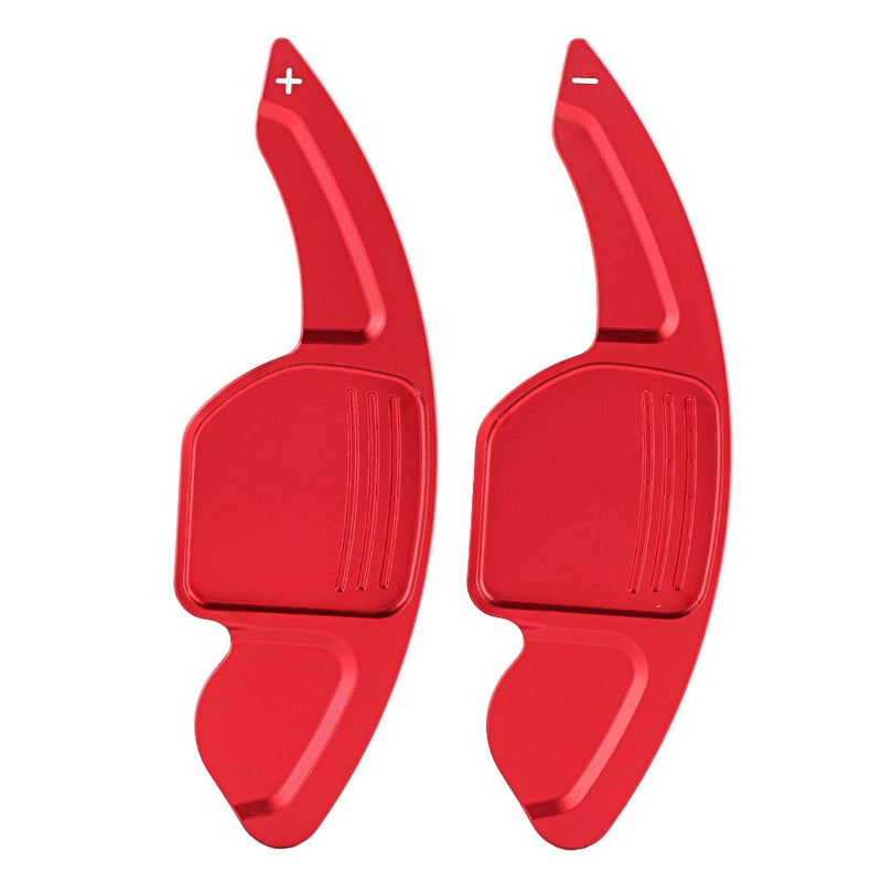  [AUSTRALIA] - Duokon 2pcs Aluminum Alloy Car Steering Wheel Shift Paddle Blade Shifter Extension for A3 A4L A5 A6 A7 A8 Bright Red Color Accessories