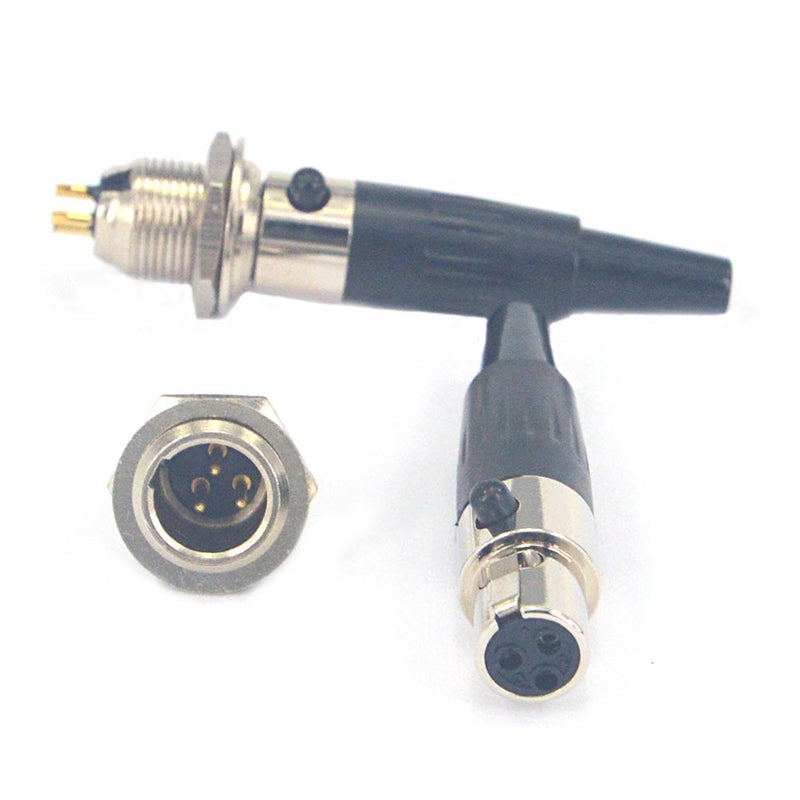  [AUSTRALIA] - onelinkmore DIY 3 Pin Mini XLR Connector TA3F Audio Microphone Adapters with Plug Chassis Mount Mini XLR Jack 3 Pin for Pro Microphones 2 Sets