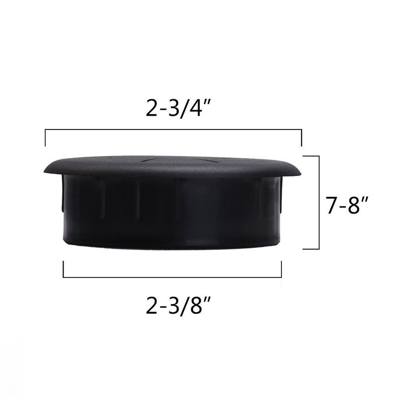 ANZESER 2-3/8" Flexible Desk Grommet - Color: Black - 3 Pack 2-3/8'' Mounting Hole Dia. - LeoForward Australia