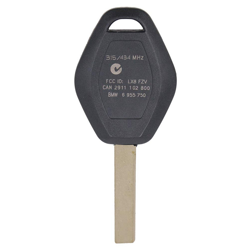 Beefunny 315/433MHz Adjustable ID44 Chip EWS System Remote Car Key Fob 3 Button for BMW 325 330 318 525 530 540 E38 E39 E46 M5 X3 X5 (1) 1 - LeoForward Australia