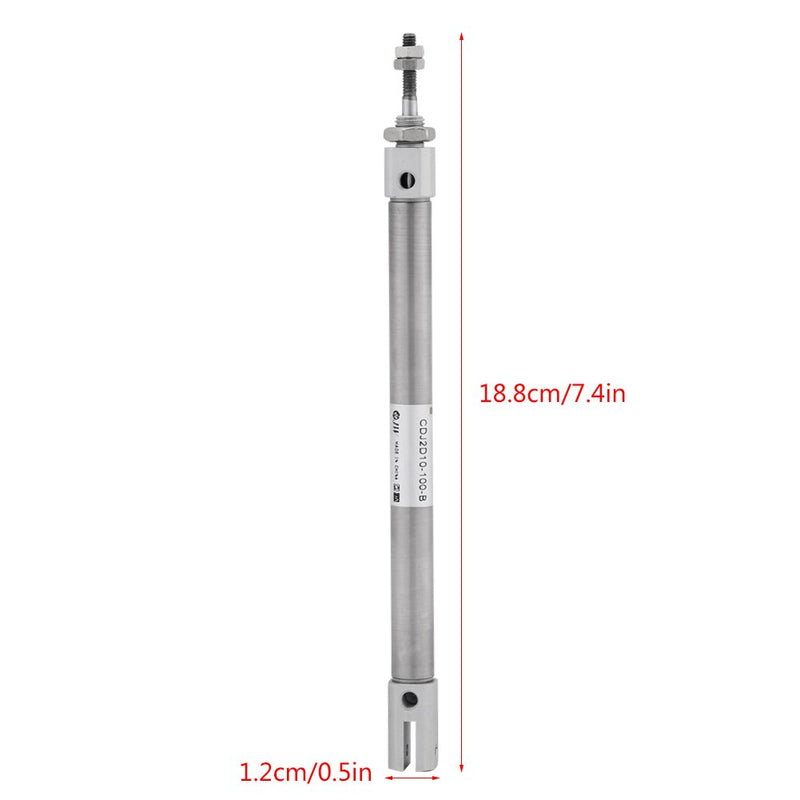 CDJ2D10-100-B Mini Double-Acting Stainless Steel Pneumatic Air Cylinder 10mm Diameter 100mm Stroke - LeoForward Australia