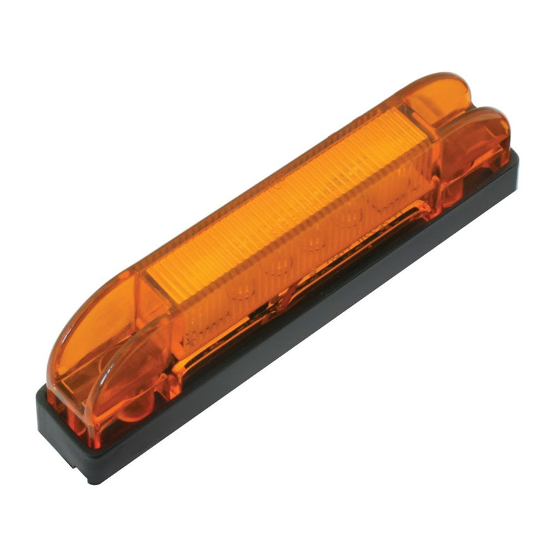  [AUSTRALIA] - Grand General 76220 4" Long Thin Line Wide Angle 6 LED Amber/Amber Marker & Clearance Light