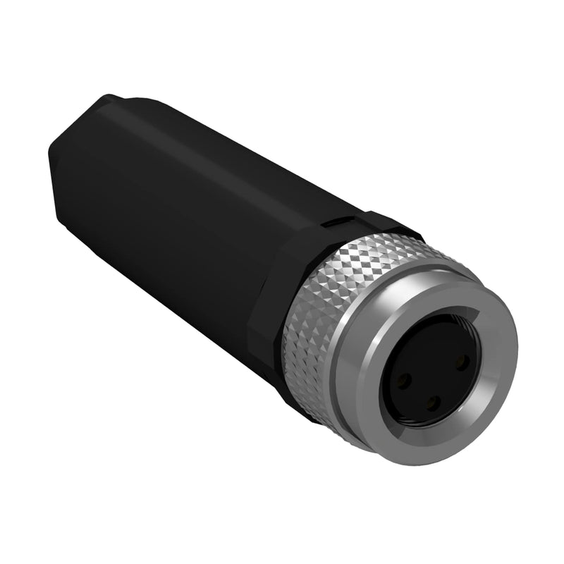  [AUSTRALIA] - AIXONTEC M8 3 pin field-assembly sensor connector female A coded m8 round connector m-8 sensor cable 3-pin cable gland M 8 female SAC sensor actuator connector tool-free toolless 1 female 180°