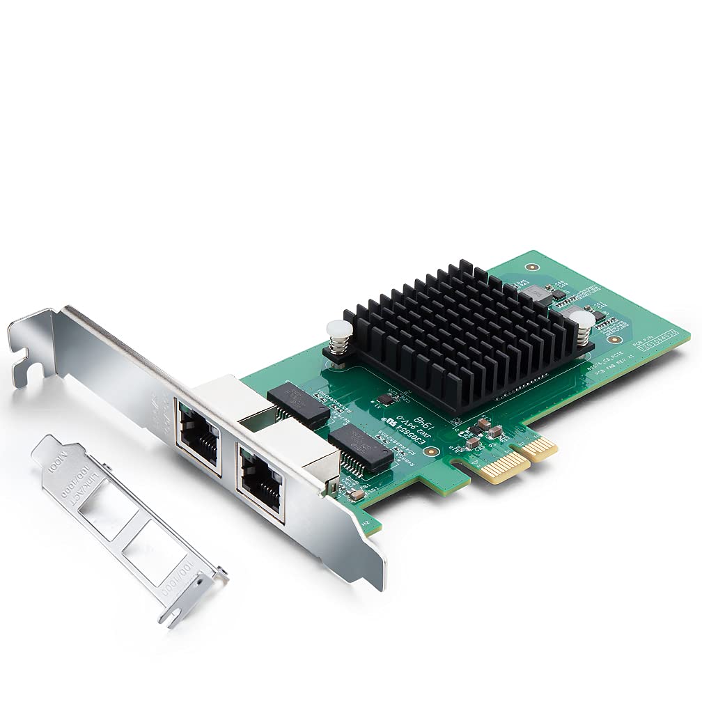  [AUSTRALIA] - 1.25G Gigabit Ethernet Converged Network Card NIC with Intel 82576 Controller Chip, Dual RJ45 Copper Ports, PCI Express 2.0 X1,Equivalent to Intel E1G42ET for Intel 82576 | 2 x RJ45 Slot