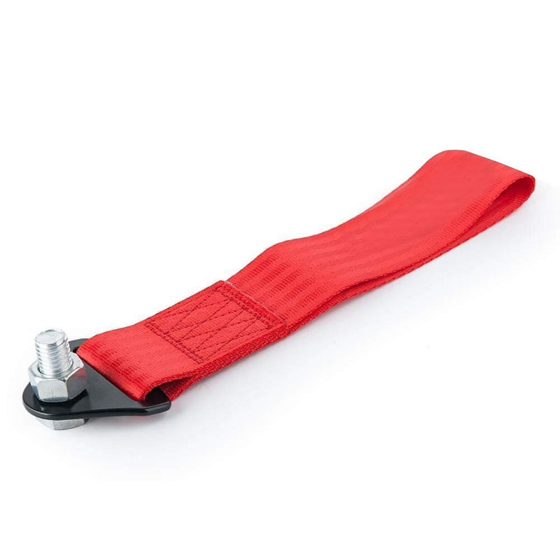  [AUSTRALIA] - iJDMTOY Sports Red Appearance Racing Style Nylon Tow Strap Universal Fit Compatible with Front or Rear Bumper