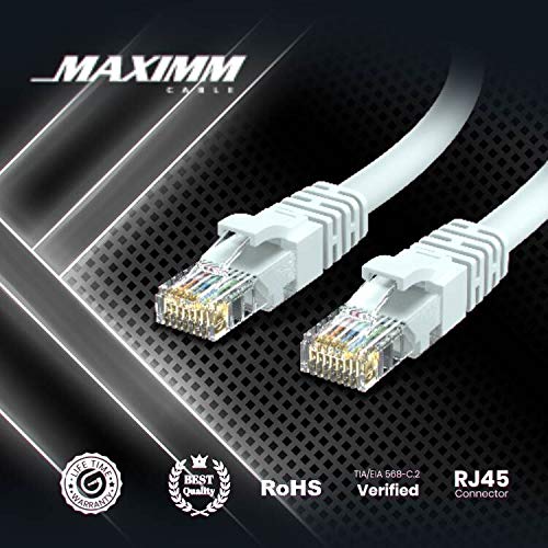  [AUSTRALIA] - CAT6 Ethernet Cable 4ft High Speed Internet Network LAN Patch Cable Cord - 2 Pack (4 feet, White) 4 Feet