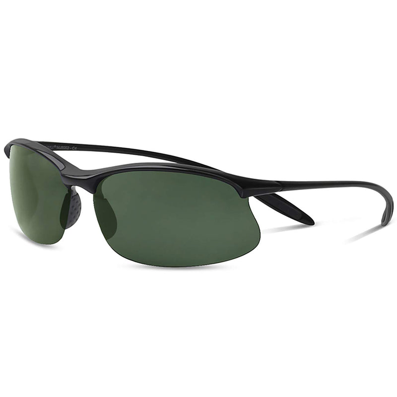 JULI Polarized Sports Sunglasses for Men Women Tr90 Unbreakable Frame for Running Fishing Baseball Driving 8002 Black/Green - LeoForward Australia