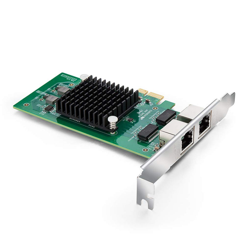  [AUSTRALIA] - 1.25G Gigabit Ethernet Converged Network Card NIC with Intel 82576 Controller Chip, Dual RJ45 Copper Ports, PCI Express 2.0 X1,Equivalent to Intel E1G42ET for Intel 82576 | 2 x RJ45 Slot
