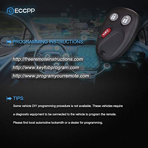  [AUSTRALIA] - ECCPP Replacement 315MHz Keyless Entry Remote Key Fob fit for Chevy Trailblazer/GMC Envoy/Buick Rainier/Isuzu Ascender MYT3X6898B (2X) X 2pcs