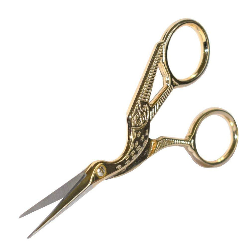  [AUSTRALIA] - Arolly Embroidery Scissors 5.51-inch Small Sewing Scissors Retro Style Craft Scissors for Art Needle Work -Light Gold