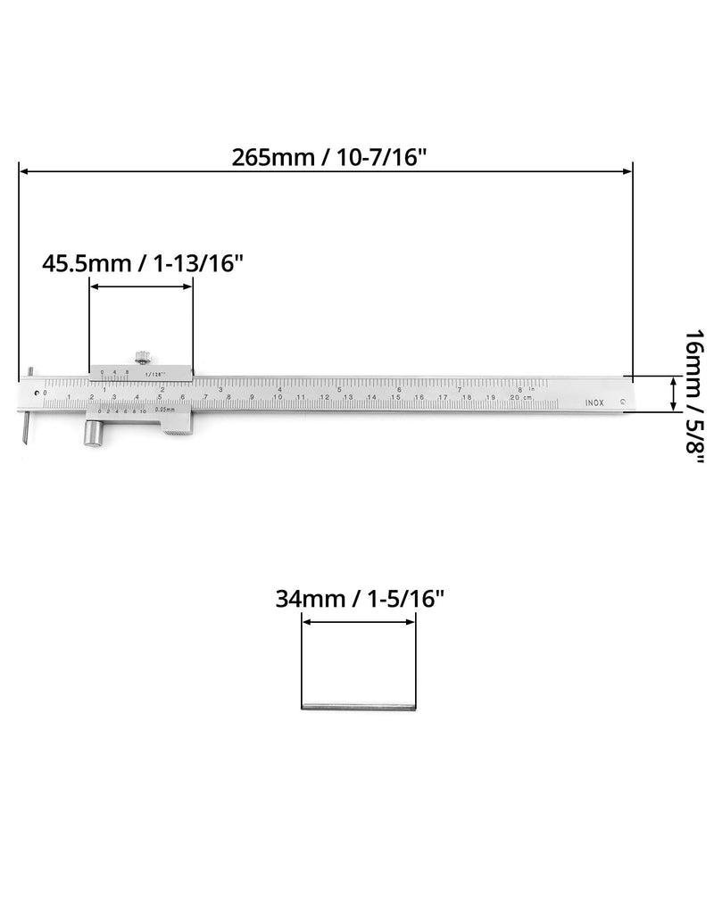  [AUSTRALIA] - QWORK Vernier Caliper 0-20cm Stainless Steel Marking Tools