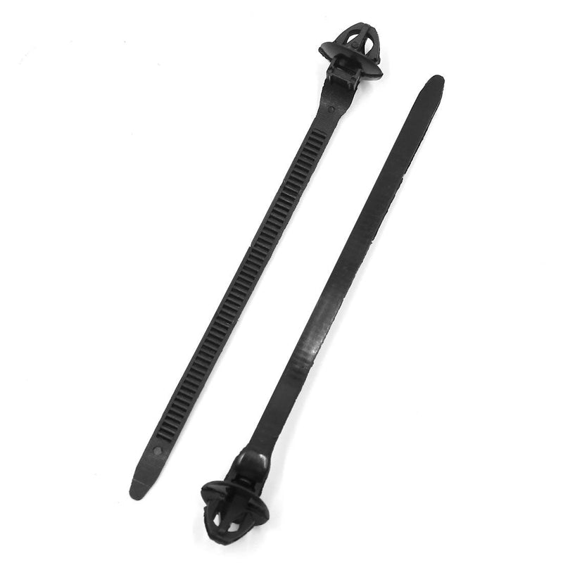  [AUSTRALIA] - uxcell a16122800ux1196 100Pcs 5mm x 120mm Adjustable Plastic Push Mount Loop Cable Ties Zip Wire Fastener Black 100 Pack