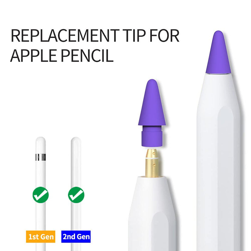 AWINNER Pen Tip Compatible with Apple Pencil Tips 1st & 2nd Generation Color Nib (Red/Yellow/Purple/Pink/Cyan) Red/Yellow/Purple/Pink/Cyan - LeoForward Australia