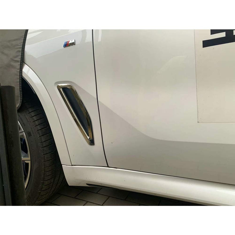  [AUSTRALIA] - Beautost Fit for BMW 2019 2020 New X5 G05 Front Side Fender Vents Air Outlet Cover Trims Stainless Steel