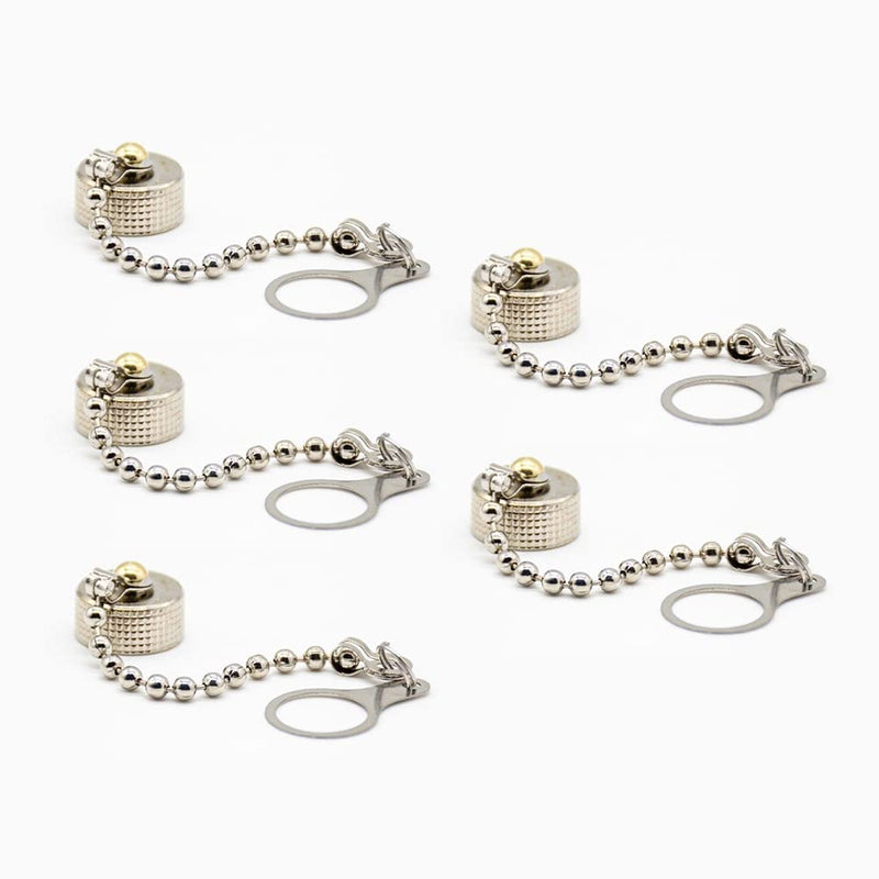  [AUSTRALIA] - 5Pcs GX12 Metal Dust Cap with Chain, GX12 Aviation Connector Plug Cover Circular Connector Protective Sleeve Waterproof Dust-Proof GX12 Lid (12) 12