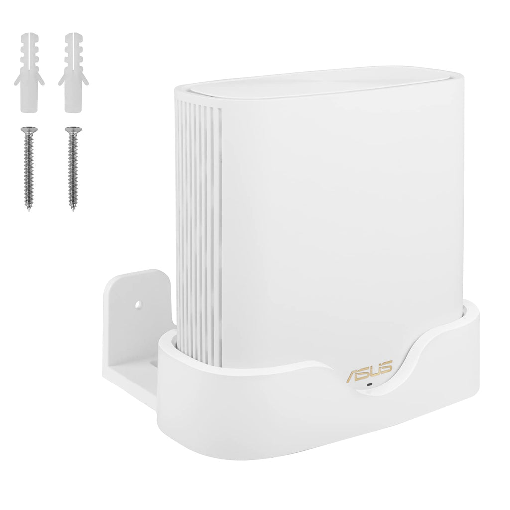  [AUSTRALIA] - Wall Mount Holder for ASUS ZenWiFi Whole-Home Dual-Band Mesh WiFi 6 System XD6 (AX5400), Simple and Sturdy Wall Mount Holder Stand Bracket by HOLACA (White 1pack) White 1pack