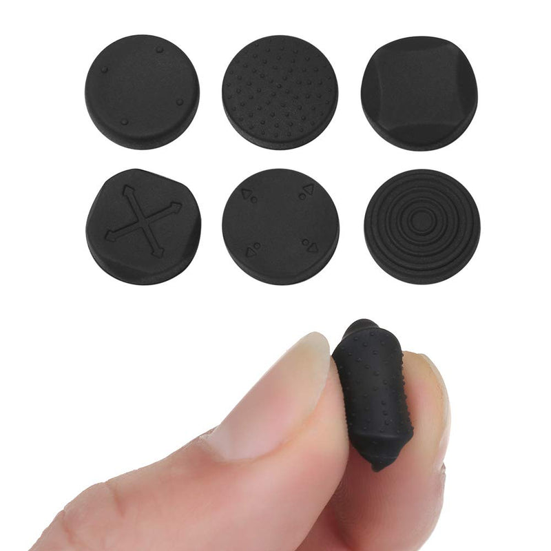  [AUSTRALIA] - 6PC Silicone Thumb Stick Grips Caps Analog Thumbstick Joystick Cap for PS Vita PSV 2000 PSV 1000 (Black) Black