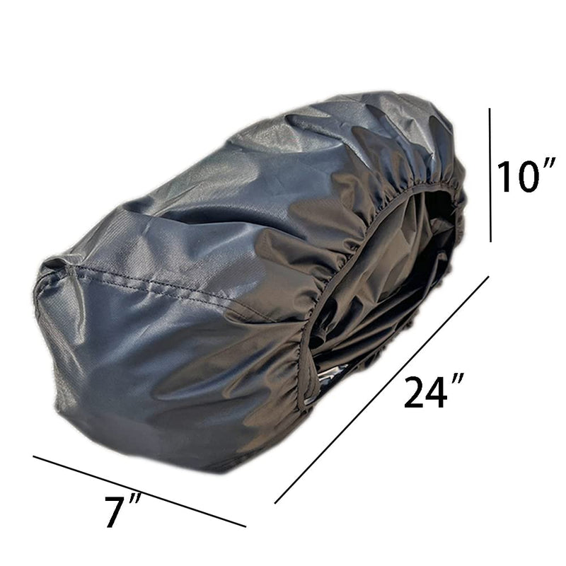  [AUSTRALIA] - Winch Cover, Heavy Duty Waterproof DustProof Winch Protection Cover, Weather Resistant Dust Cover for Electric Winches up to17500lbs (24”x10”x7”) - Black