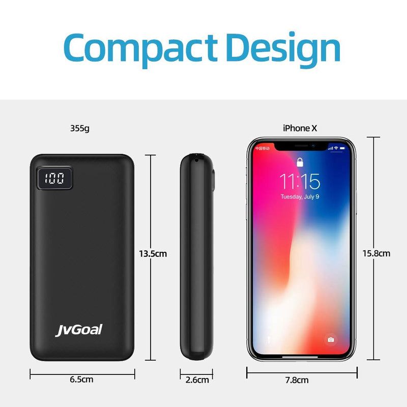 JVGoal Portable Charger 24800mAh Power Bank Dual Ports External Cell Phone Battery Packs Backup with LCD Display High-Speed Charging Compatible for iPhone Samsung Galaxy Nintendo Switch - LeoForward Australia