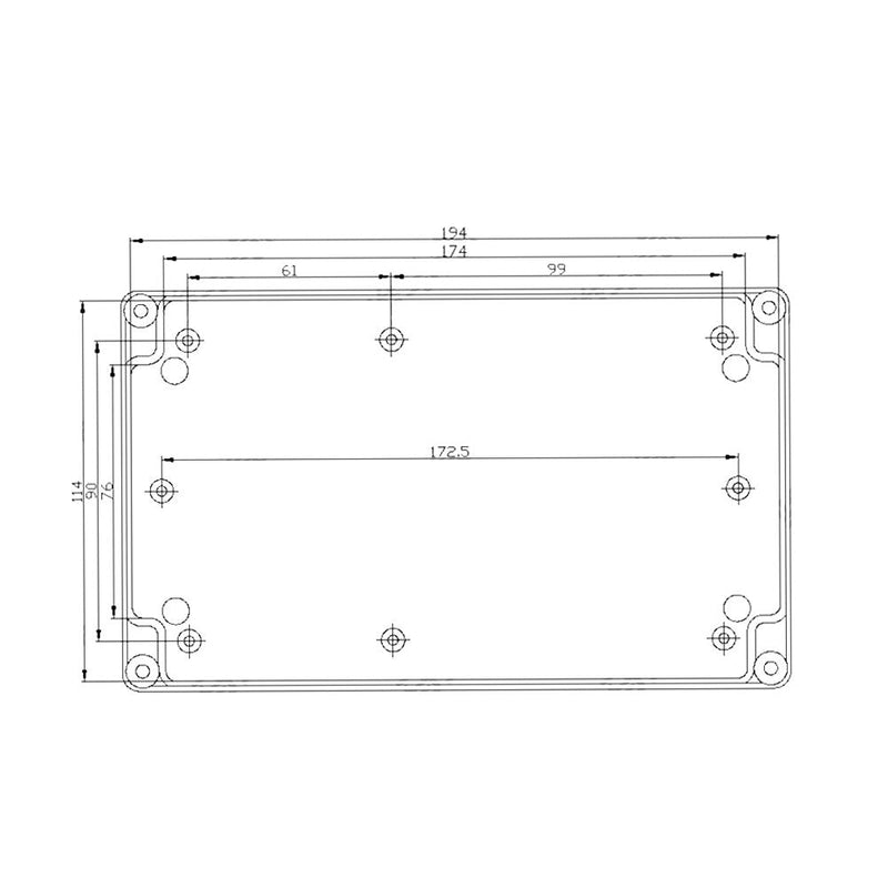  [AUSTRALIA] - Plastic electrical project enclosure IP65 waterproof junction box 200x120x56mm