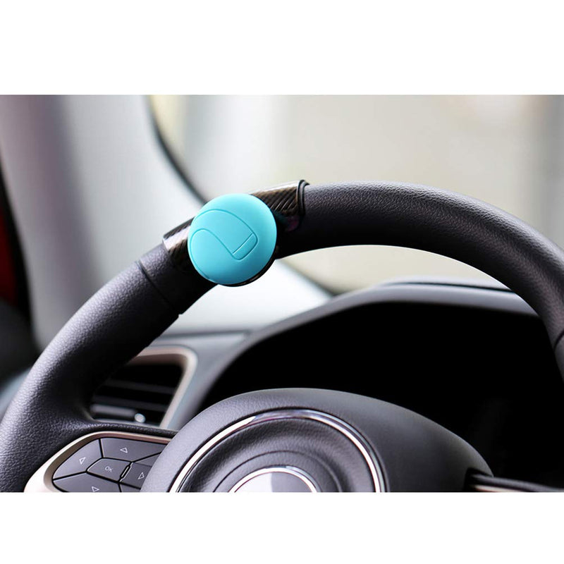  [AUSTRALIA] - Vosarea Silicone Steering Wheel Assistive Ball Power Booster Ball Spinner Steering Wheel Knob for Car Vehicle (Blue)