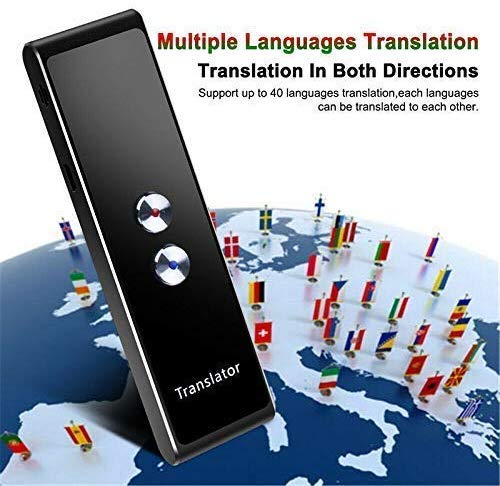  [AUSTRALIA] - Translator Device Smart Voice Translator Photo Translation Bluetooth Support 44 Languages for Travel Abroad Learning Shopping Business Chat Recording Translations (T8) (Black)… Black