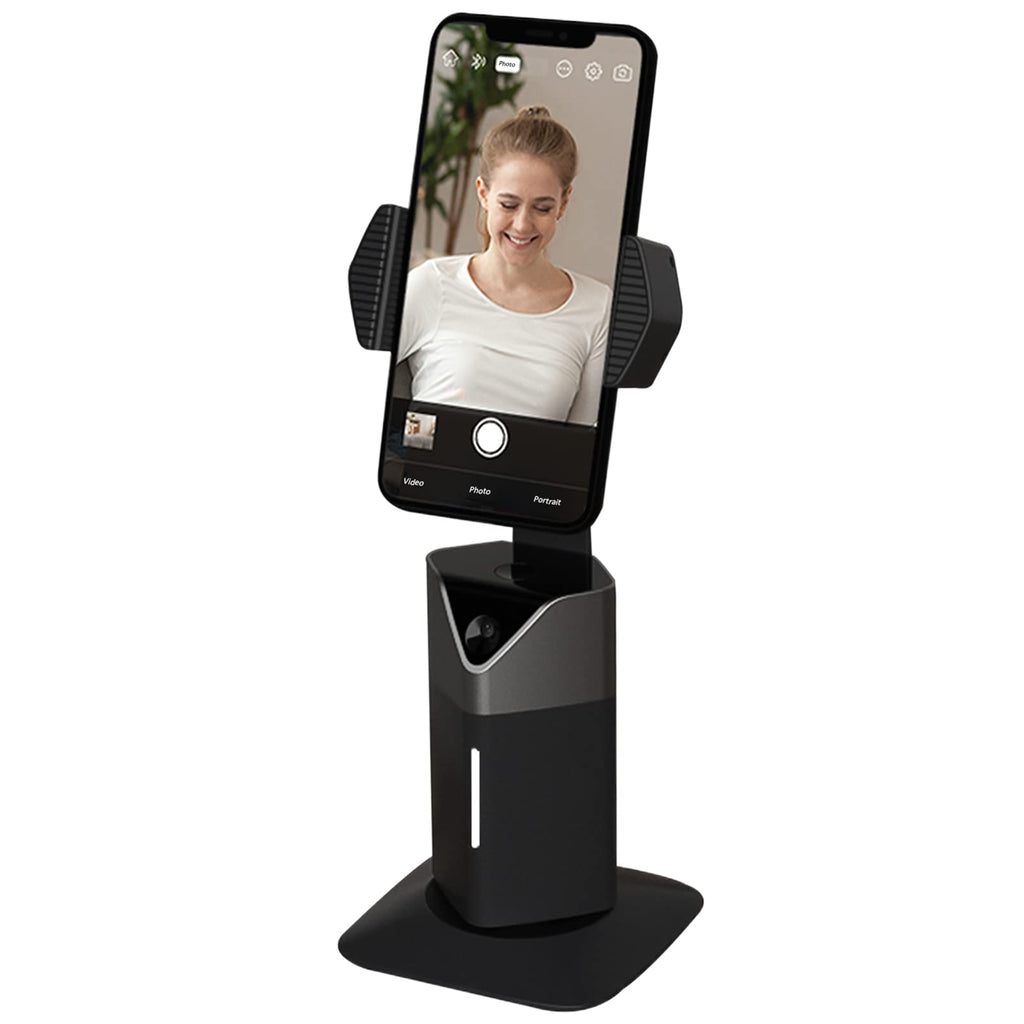  [AUSTRALIA] - Auto Face Tracking Tripod with Battery ,360°Rotation Smart Tracking Phone Holder , Gesture Control (Working/Pausing),No App Required Cellphone Stand Selfie Stick for Live Vlog Streaming Video-Black Black