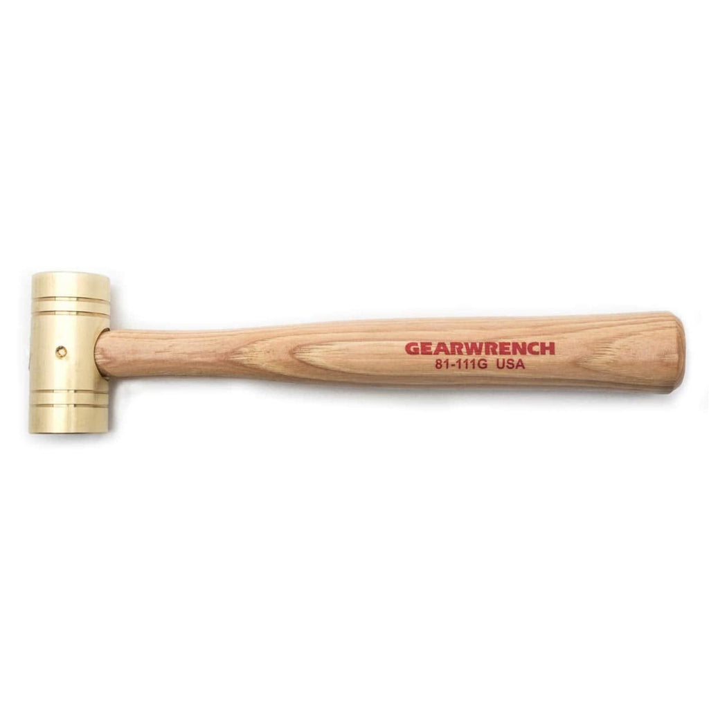  [AUSTRALIA] - GEARWRENCH Brass Hammer with Hickory Handle, 1 lb. - 81-111G