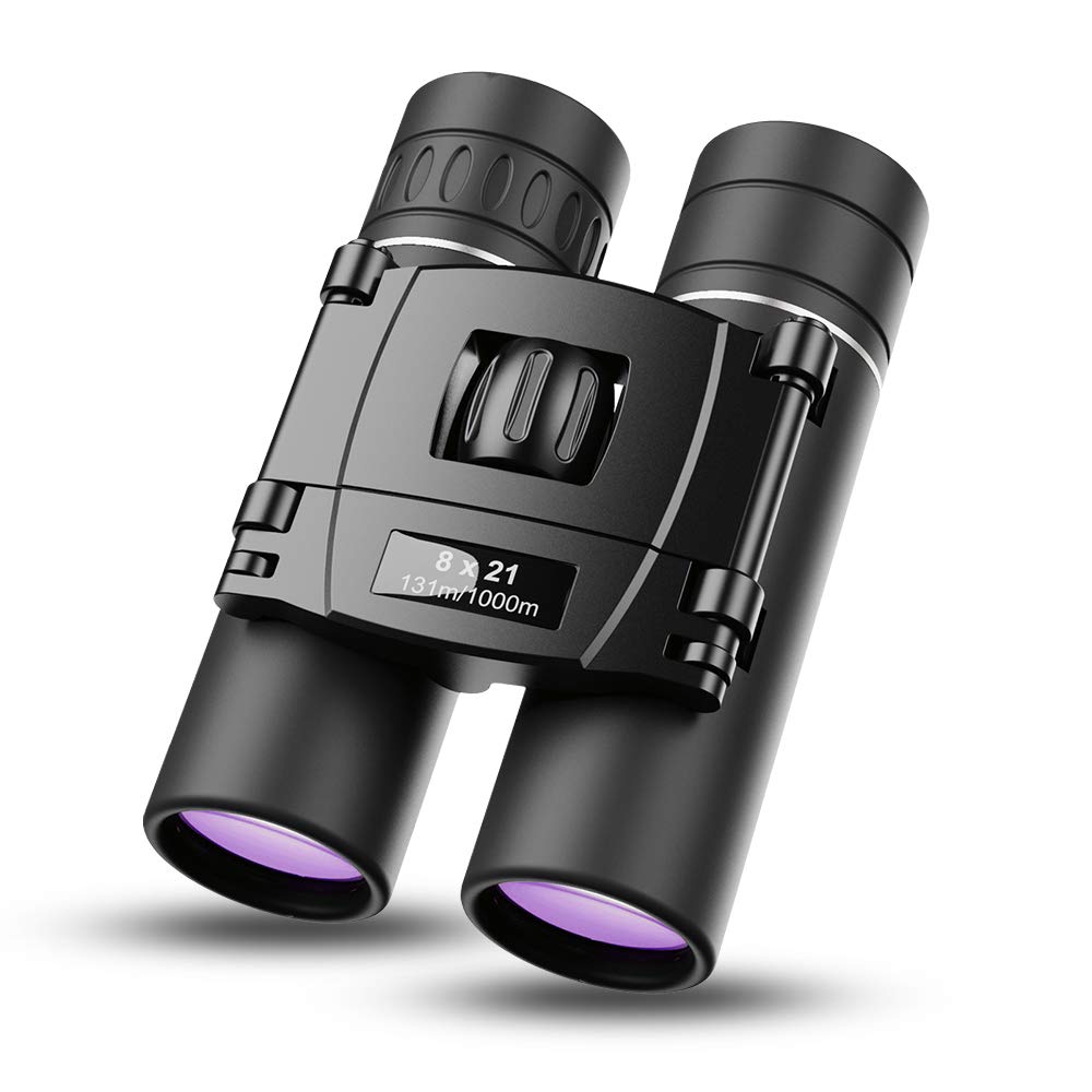  [AUSTRALIA] - 8x21 Small Binoculars, Compact Lightweight Binoculars for Adults Kids, Foldable, Binoculars Children with Lanyard and Cleaning Cloth, Mini Pocket Binoculars for Concert Theater Opera