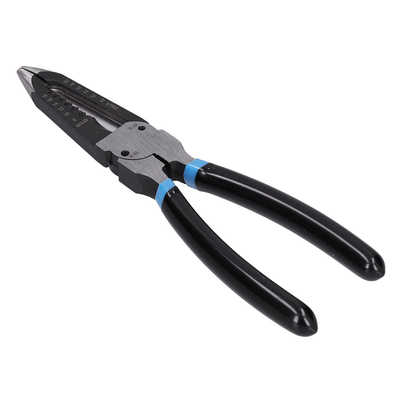  [AUSTRALIA] - 55# Steel Wire Stripper with Broken Wire Holes Multi Tool Needle Nose Wires Pliers Stripper Pointed Mouth Metric