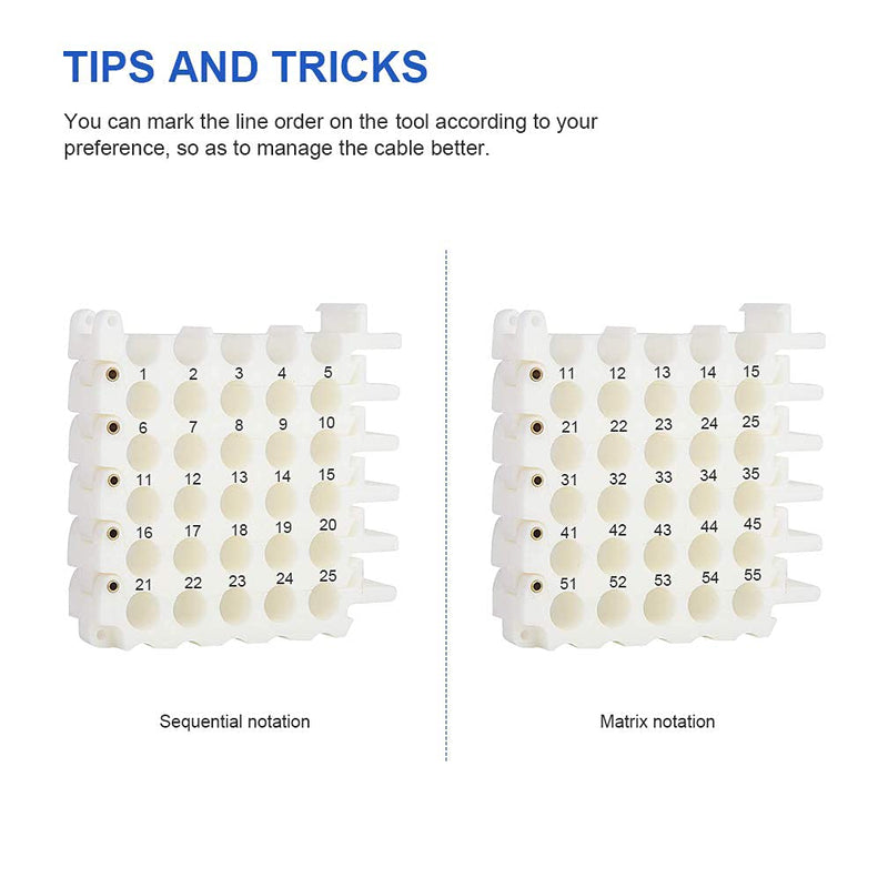  [AUSTRALIA] - Cable Organizing and Bundler Tool，48-Hole Cable Dresser for Data Center, Server Rooms and Machine Room Wire Management and Organizer, Perfect for Cable Management(CAT5, CAT6) 6*8 Holes