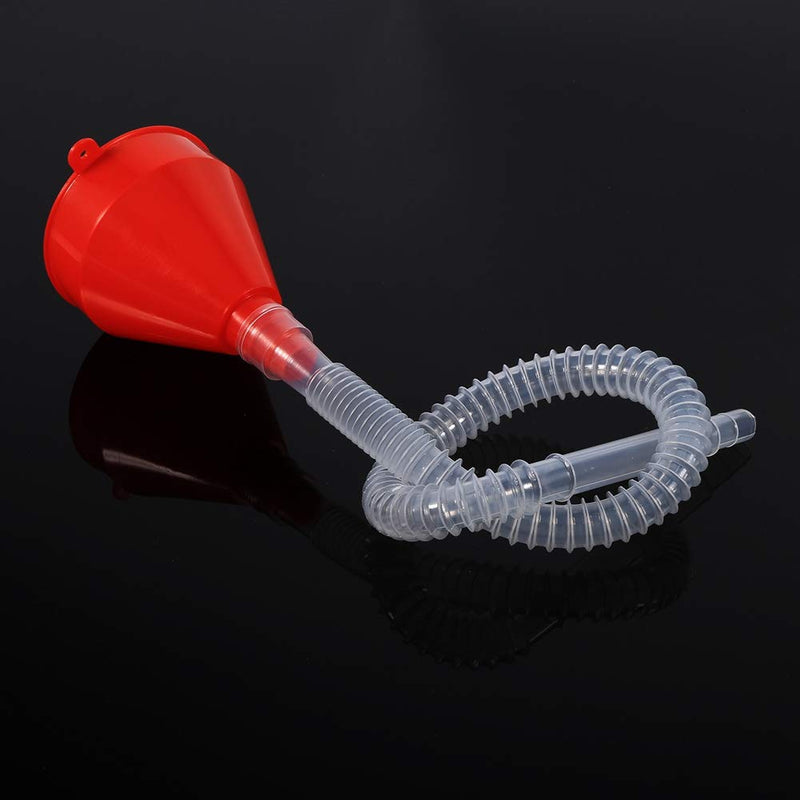  [AUSTRALIA] - Dweekiy Oil Filling Funnel, Universal Vehicle Plastic Filling Funnel with Soft Pipe Spout Pour Oil Tool Petrol Diesel