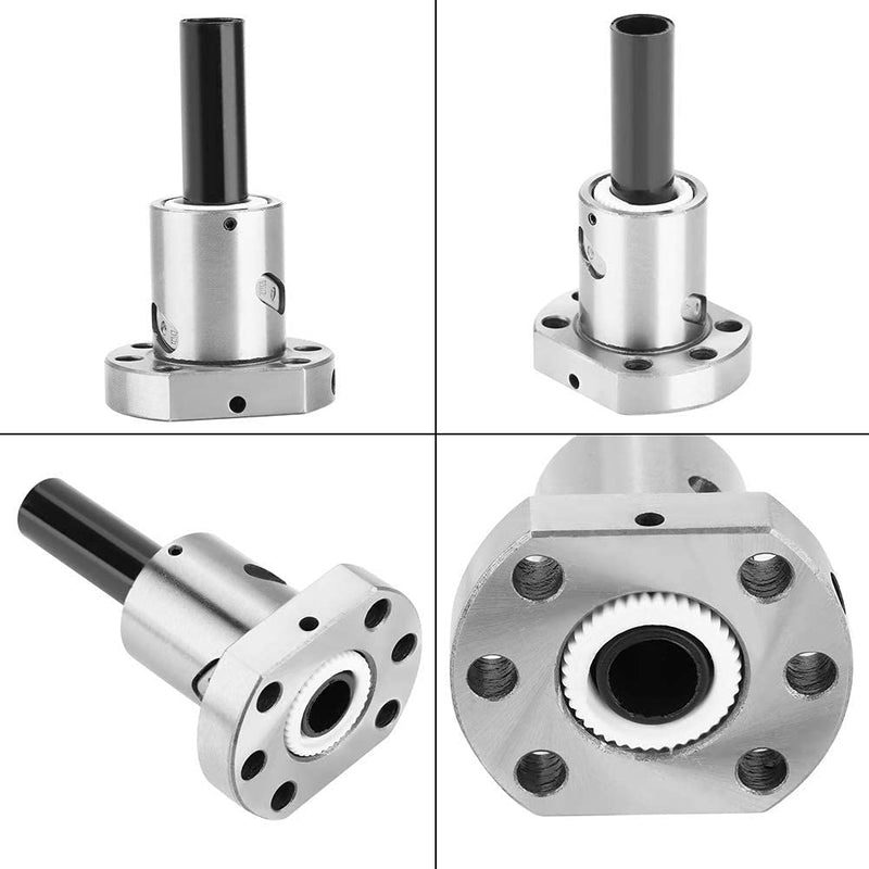  [AUSTRALIA] - 12mm Ball Screw Rod with Ball Nut, Bearing Steel Flanged Ball Screw with Ball Nut for RM1605 SFU1605 Ball Screw