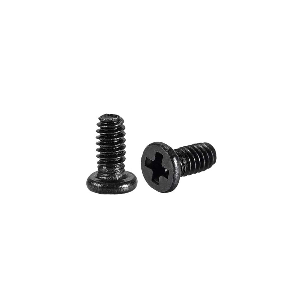  [AUSTRALIA] - uxcell M1.4x3.5mm Phillips Screw Fastener Black 2.5mm Dia Screw Head for Laptop PC TV Fan Switch 200pcs