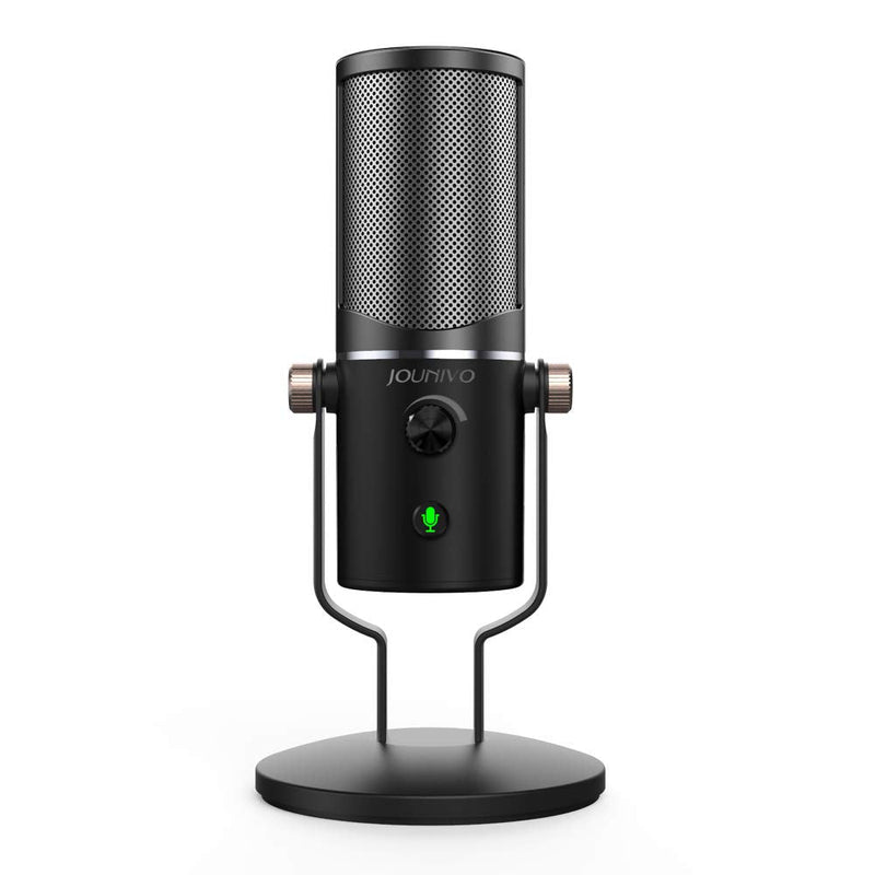  [AUSTRALIA] - JOUNIV USB Microphone, PC Laptop Podcast Mic with Mute Button & Volume Control for Studio Recording Vocals, YouTube, Streaming Broadcast, Podcasting, Skype(901)… JV901