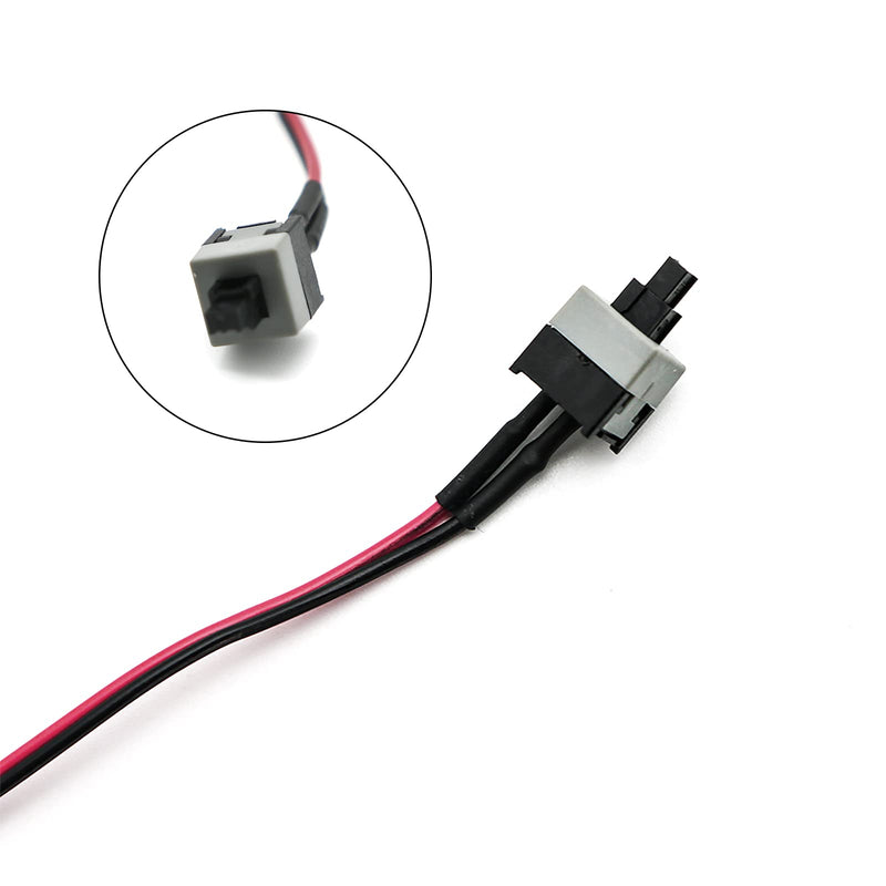  [AUSTRALIA] - (Pack of 5) 2 Pin SW Computer PC Desktop Power Cable On/Off Push Button Switch ATX Computer Switch Cord Wire 50CM/19.6'' Motherboard Power Switch Power Button PC