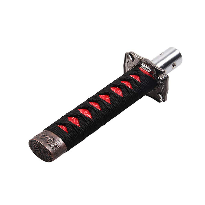  [AUSTRALIA] - aHUMANs Samurai Sword Shift Knob Automatic,Short Gear Shift Knob Catchers Gear Suitable for Manual Transmission Cars, Most Automatic Transmission Cars BLACK-RED